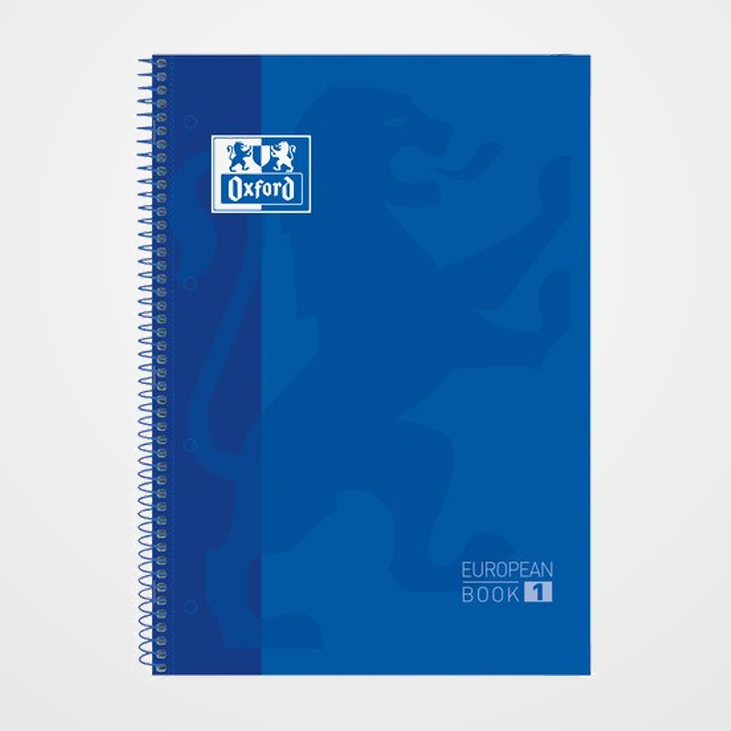 BLOC OXFORD SCHOOL EU.BOOK 1 micro.tapa EXTRA A4+  80h CUADRIC.5x5 90g AZUL