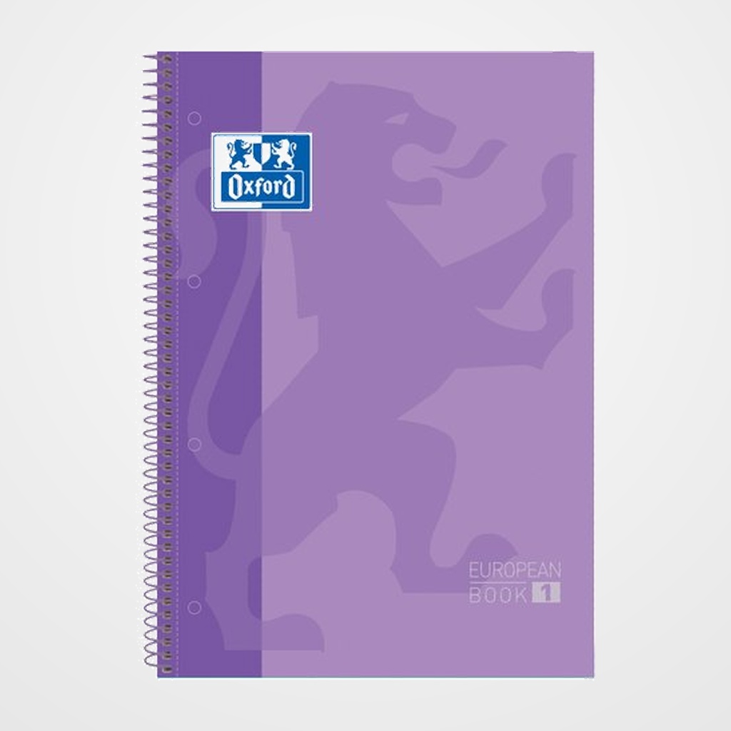 BLOC OXFORD SCHOOL EU.BOOK 1 micro.tapa EXTRA A4+  80h CUADRIC.5x5 90g LILA
