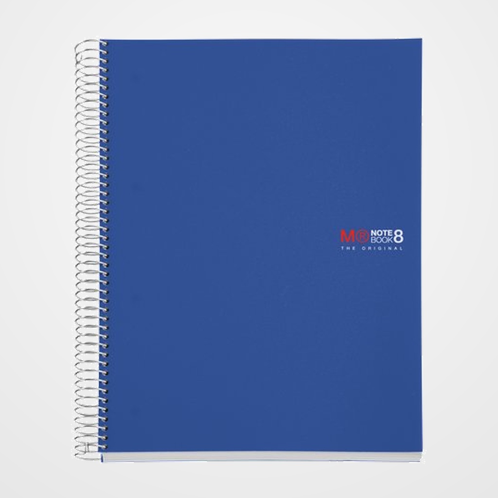 BLOC MIQUELRIUS THE ORIGINAL NOTEBOOK 8 micro.tapa PP A4 200h 70g CUADRIC.5x5 AZUL