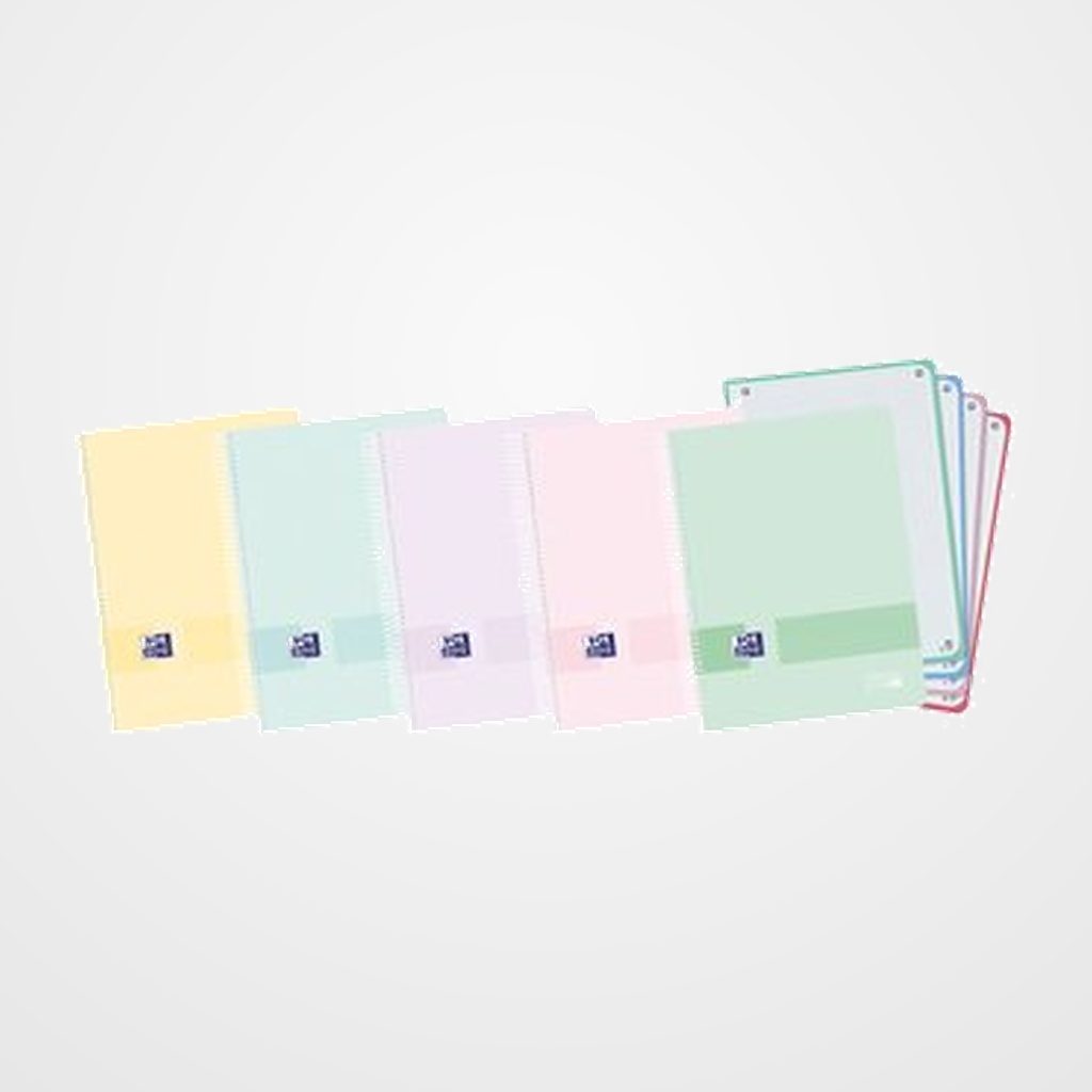 BLOC OXFORD SCHOOL EU.BOOK 4 LIVE&GO micro.tapa PP A5+ 120h CUADRIC.5x5 90g COL.PASTEL SUR.(5)