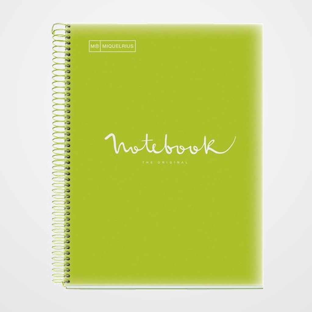BLOC MIQUELRIUS EMOTIONS NOTEBOOK 5 micro.tapa PP A4 120h 90g CUADRIC.5x5 LIMA