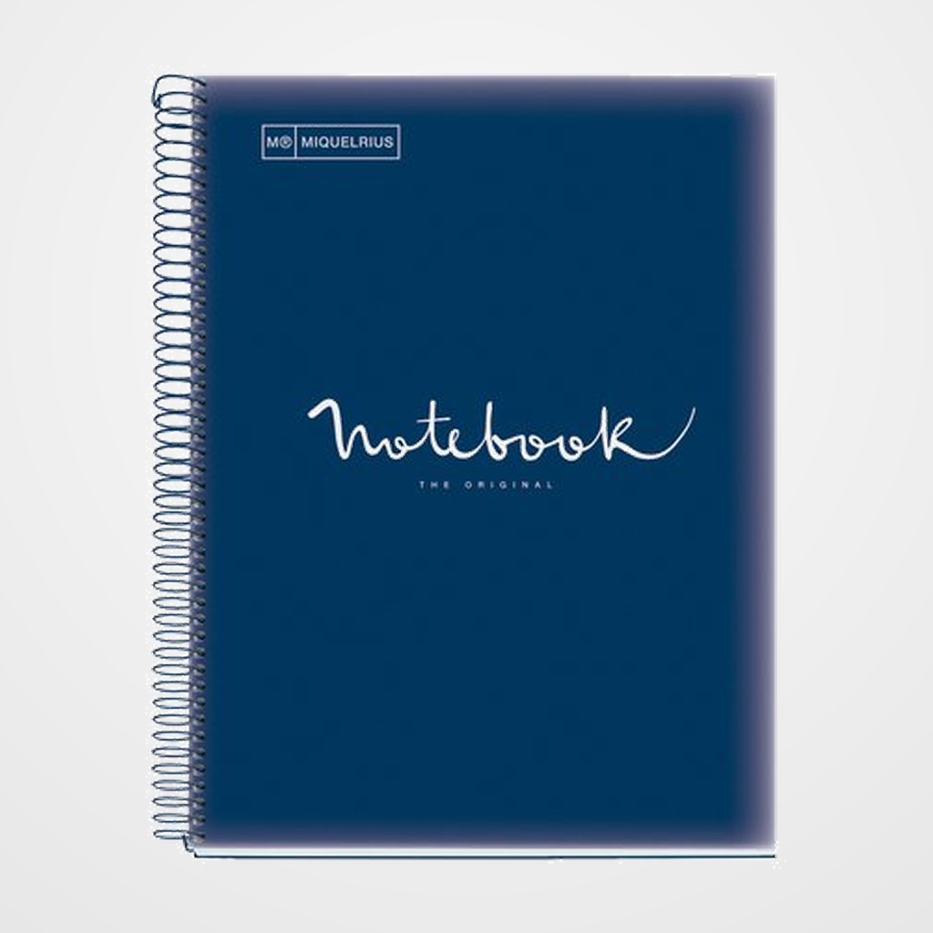 BLOC MIQUELRIUS EMOTIONS NOTEBOOK 5 micro.tapa PP A4 120h 90g CUADRIC.5x5 MARINO