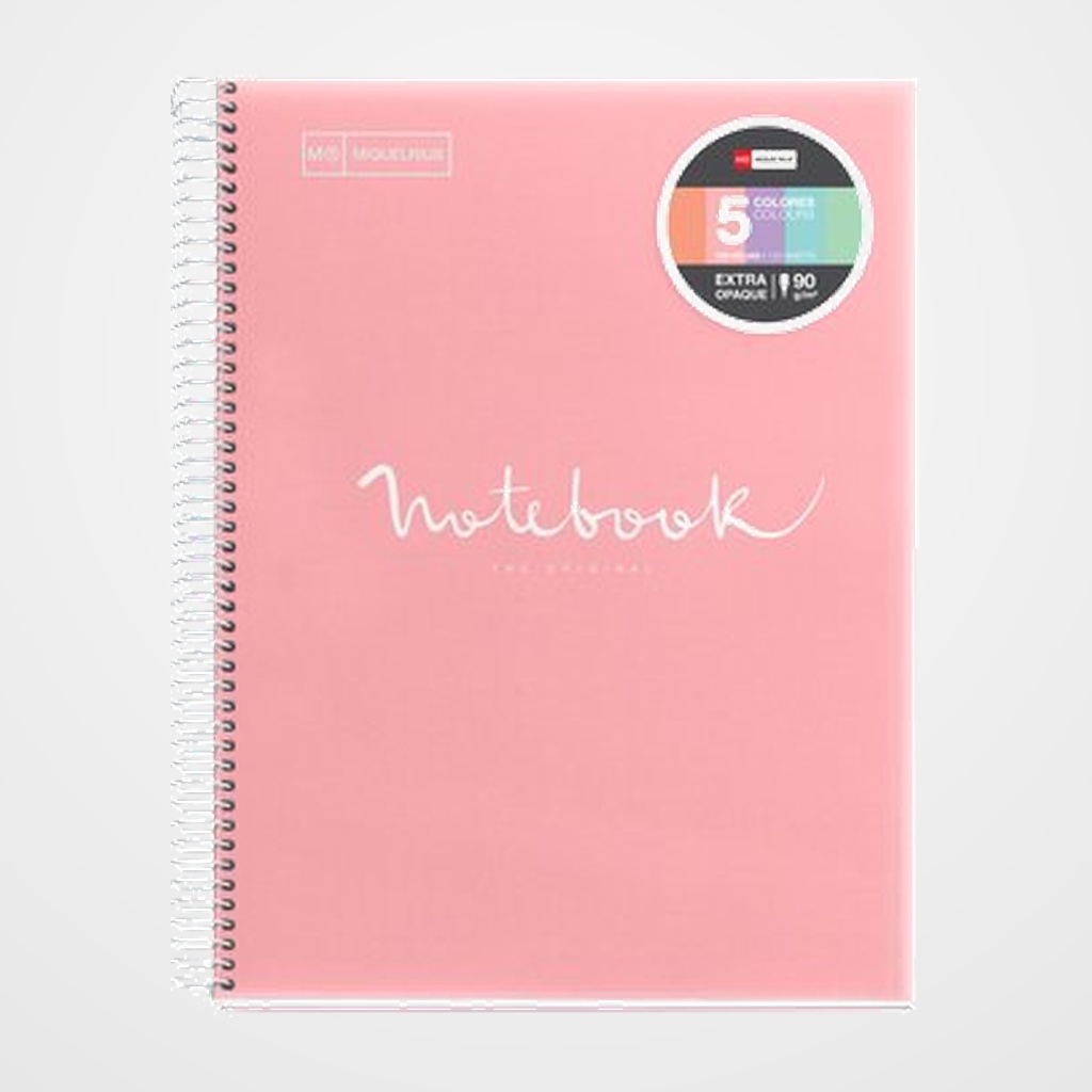 BLOC MIQUELRIUS EMOTIONS NOTEBOOK 5 micro.tapa PP A4 120h 90g HORIZONTAL ROSA