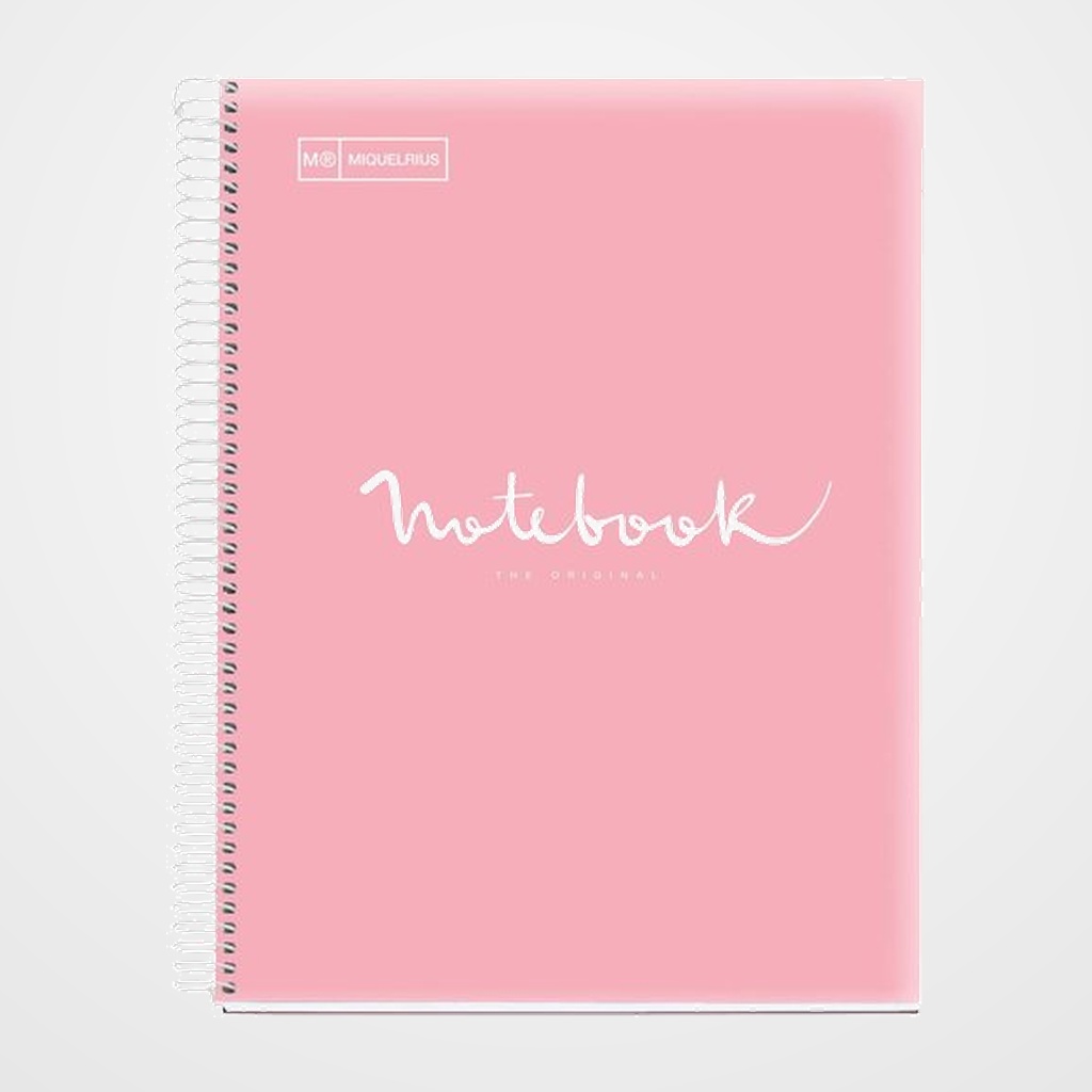 BLOC MIQUELRIUS EMOTIONS NOTEBOOK 5 micro.tapa PP A5 120h 90g HORIZONTAL ROSA