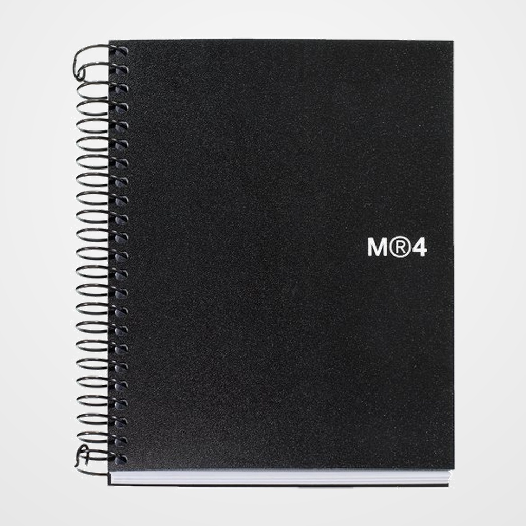 BLOC MIQUELRIUS THE ORIGINAL NOTEBOOK 4 micro.tapa PP A7 100h 70g CUADRIC.5x5 NEGRO