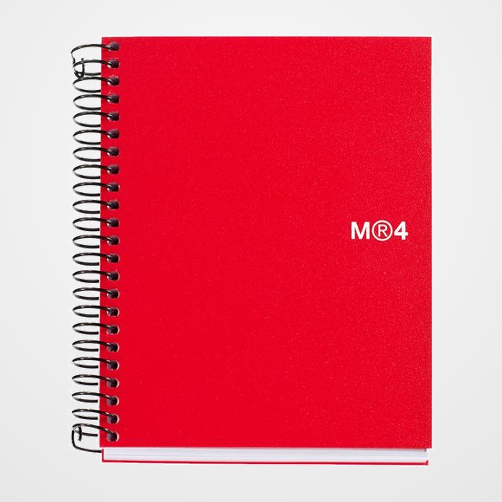 BLOC MIQUELRIUS THE ORIGINAL NOTEBOOK 4 micro.tapa PP A7 100h 70g CUADRIC.5x5 ROJO