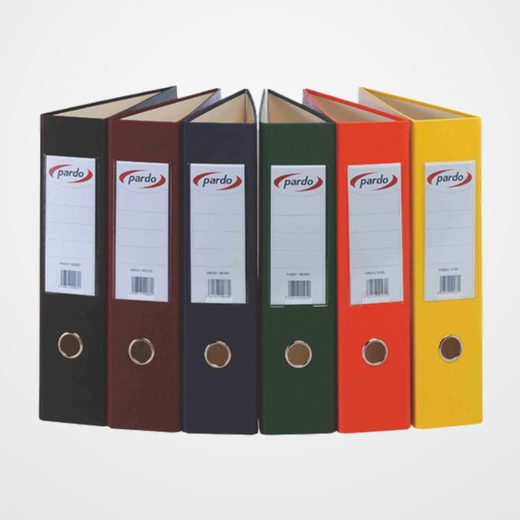 ARCHIVADOR palanca PARDO FORRADO PVC Fº 70mm VERDE