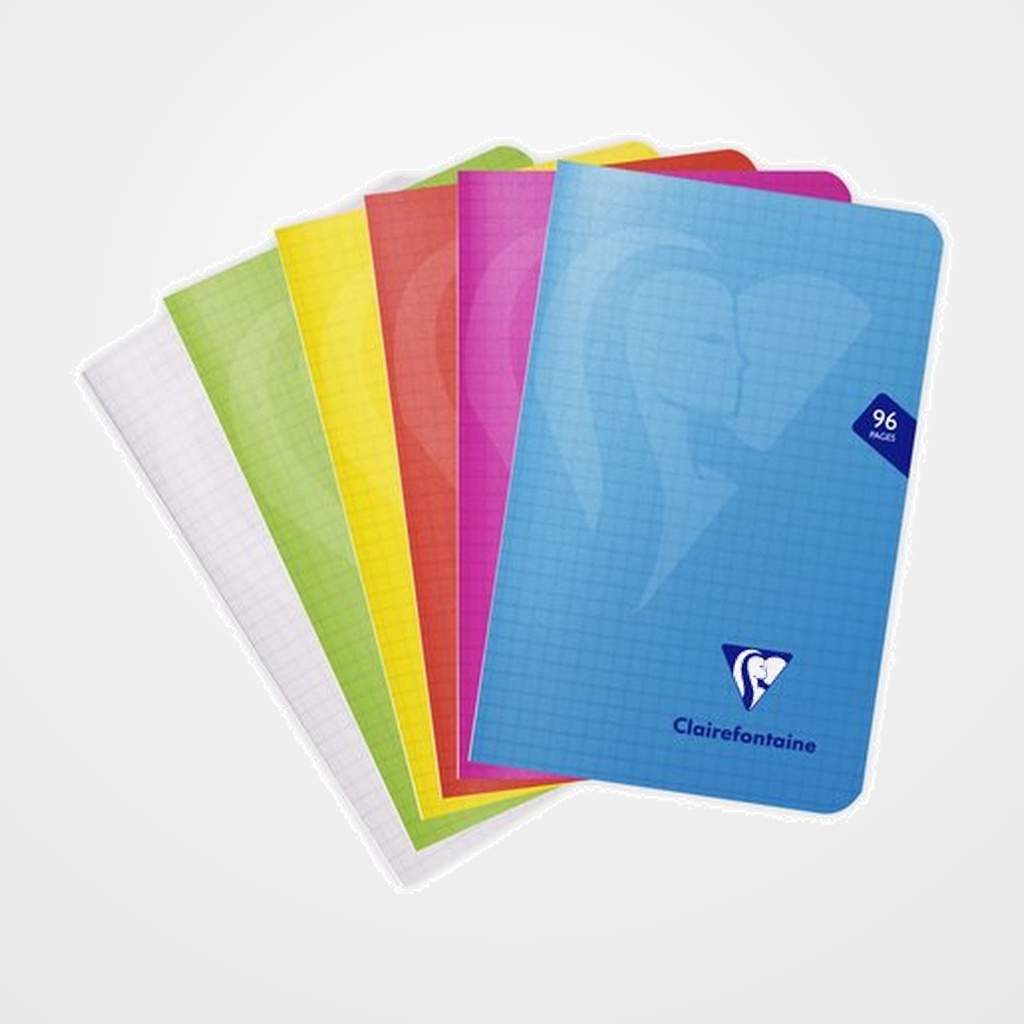 LIBRETA CLAIREFONTAINE MIMESYS POLIPROLILENO 11x17cm 48 HJS. CUAD.5X5