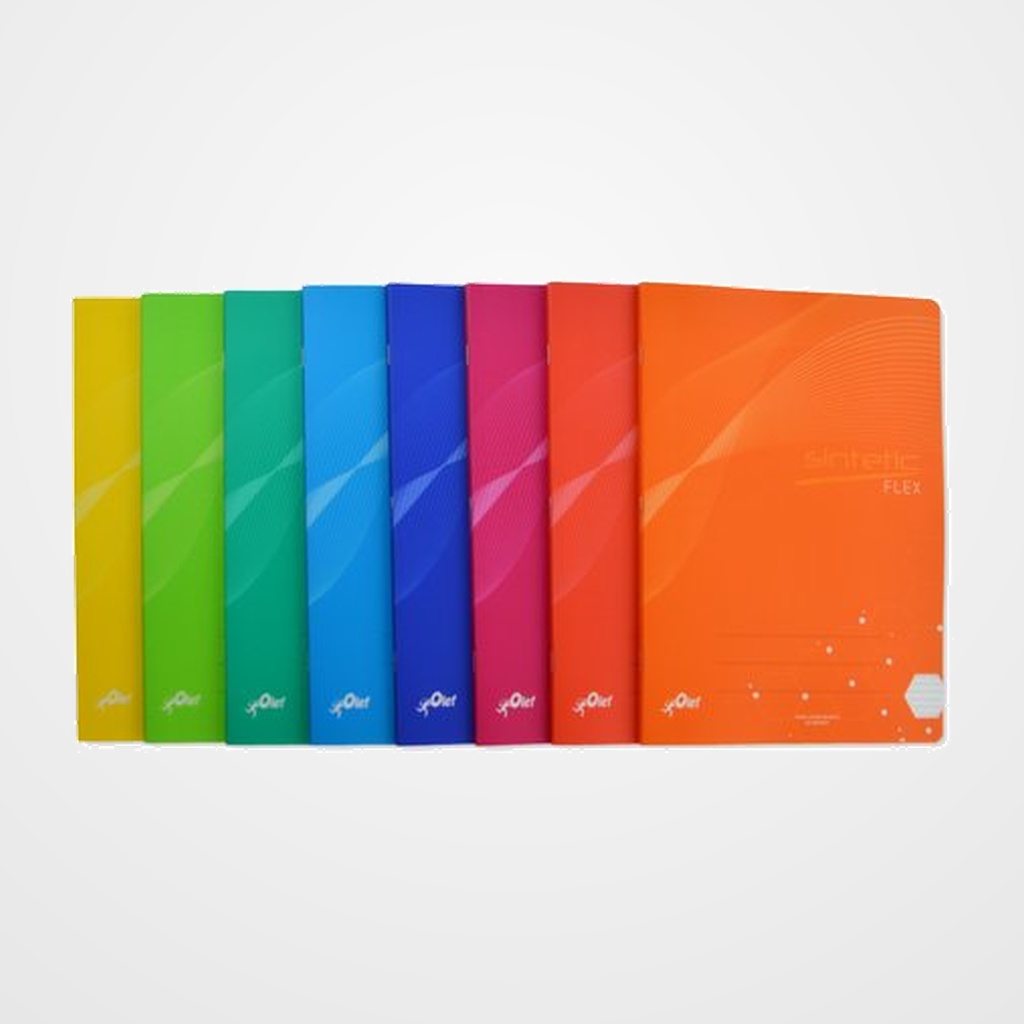 LIBRETA OLEF tapa PP A4 48h LISO 90g COL.SUR.(8)