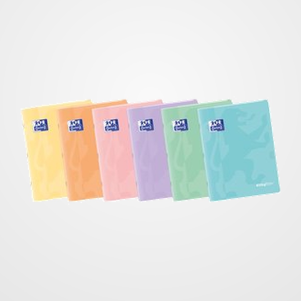 LIBRETA GRAPADA OXFORD SCHOOL EASYBOOK A5 48h CUADRIC.4x4 COL.PASTEL SUR.(6)