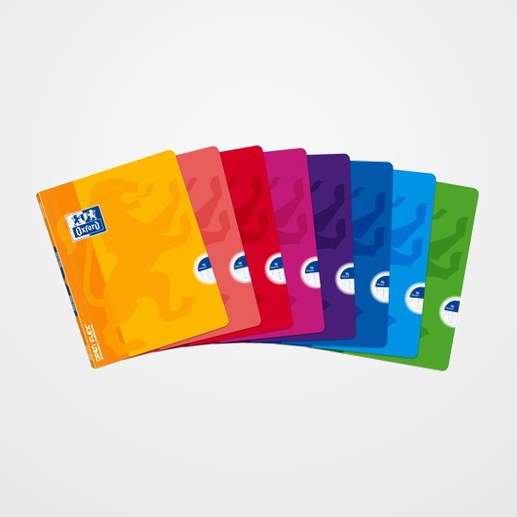 LIBRETA GRAPADA OXFORD SCHOOL OPENFLEX A5 48h HORIZ. COL.SUR.(8)