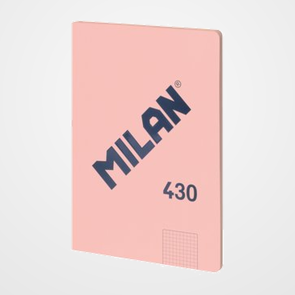 LIBRETA MILAN 430 since 1918 A4 48h CUADRIC.5x5 95g ROSA