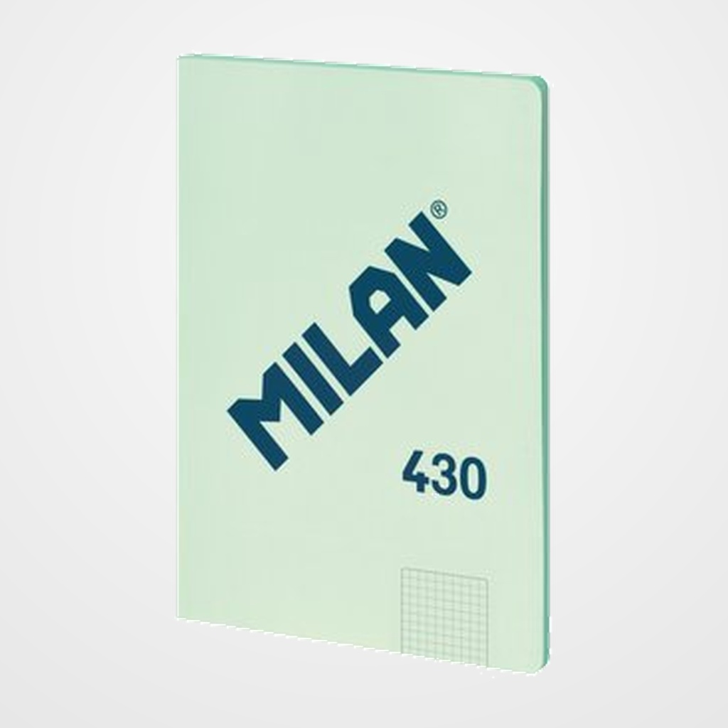 LIBRETA MILAN 430 since 1918 A4 48h CUADRIC.5x5 95g VERDE