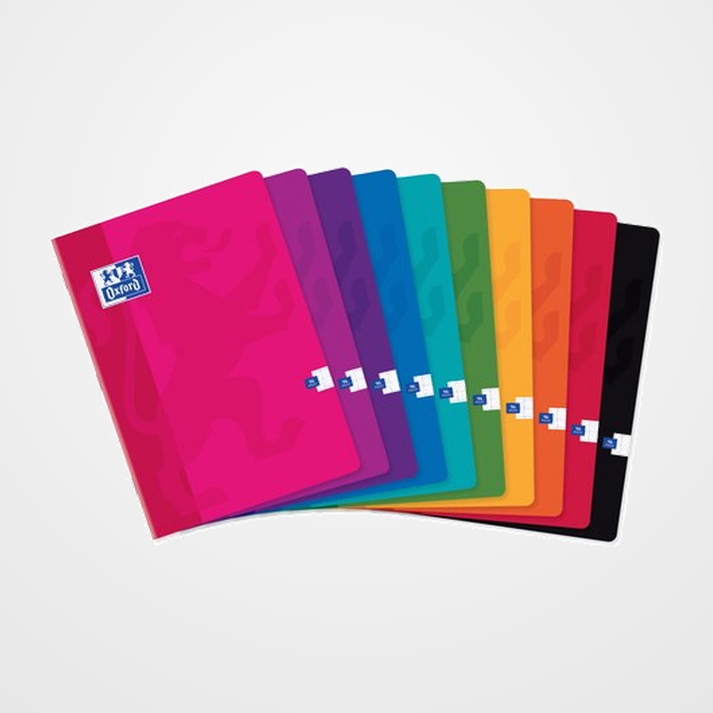 LIBRETA OXFORD A4 48 HJS. SEYES (MILIMETRADO FRANCES) SURTIDO (7 col.)