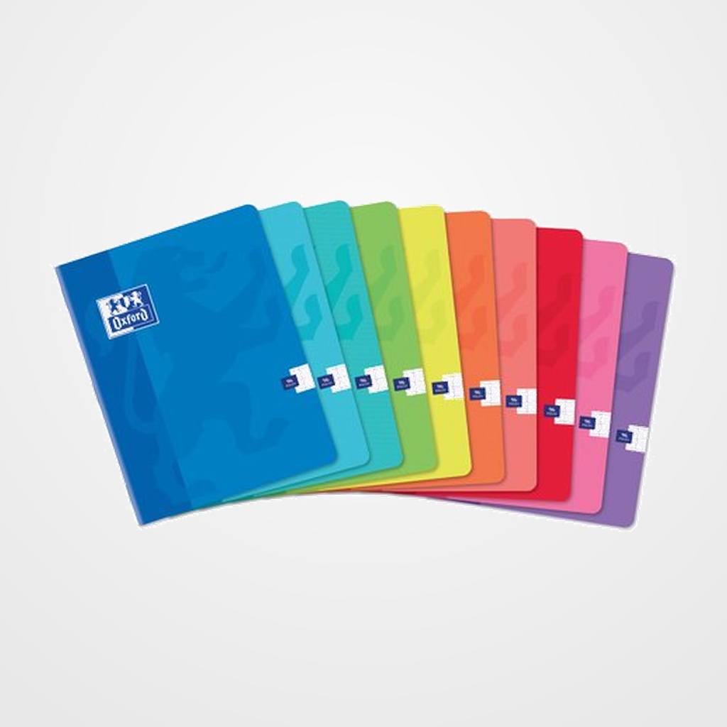 LIBRETA OXFORD A5 48 HJS. SEYES (MILIMETRADO FRANCES) SURTIDO (6 col.)