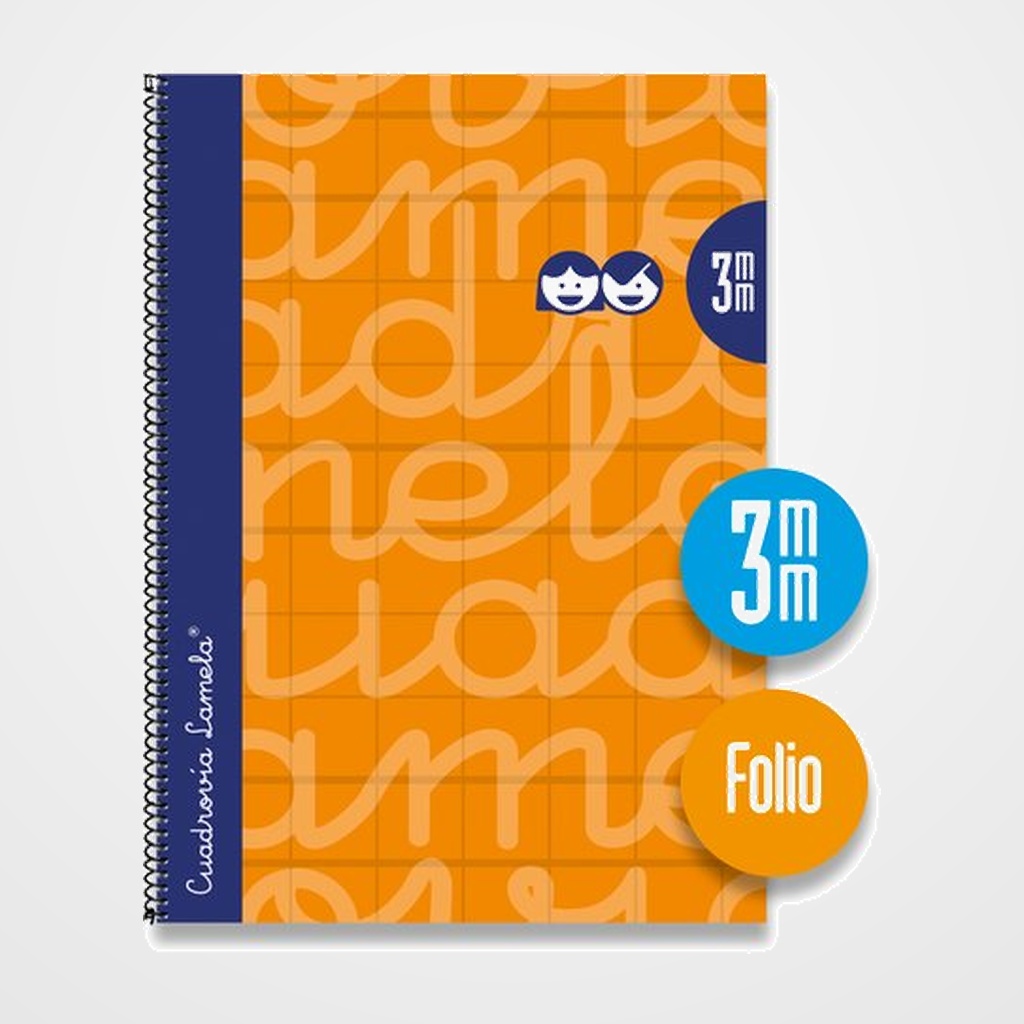 LAMELA BLOC tapa FORRADA Fº 80h CUADROVIA 3 mm NARANJA