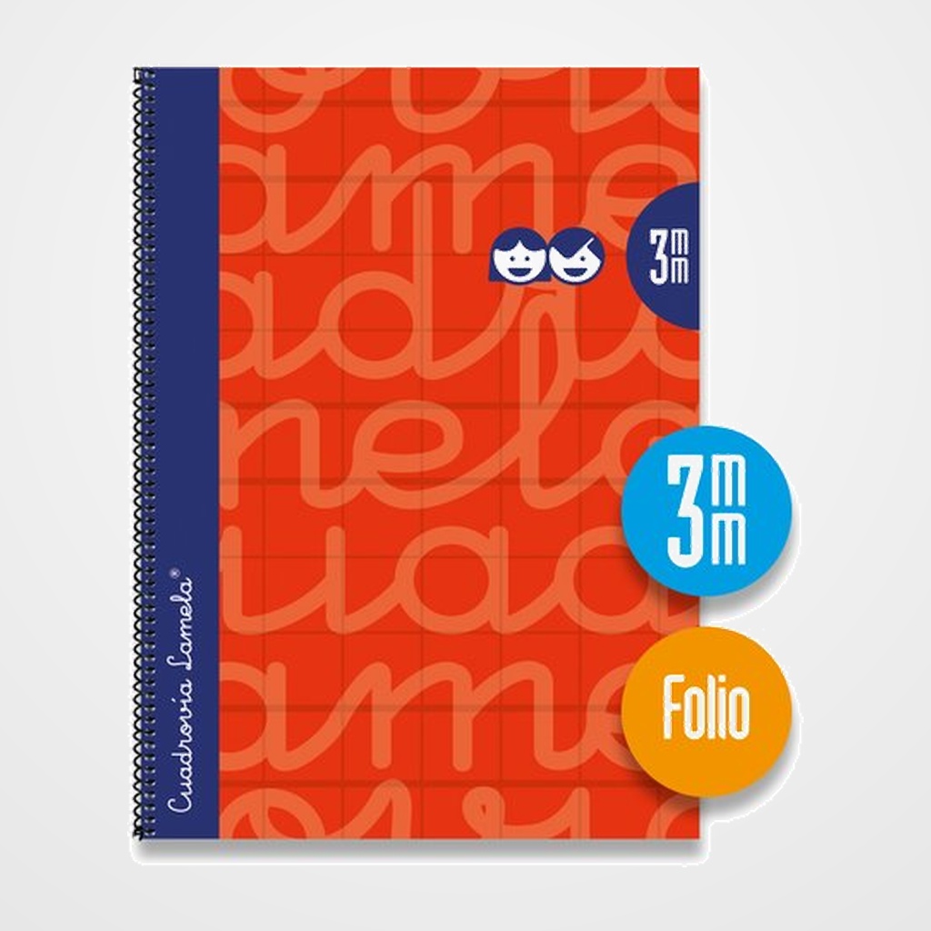 LAMELA BLOC tapa FORRADA Fº 80h CUADROVIA 3 mm ROJO