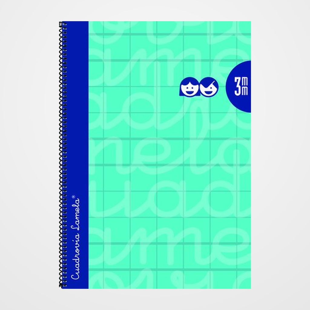 LAMELA BLOC tapa FORRADA Fº 80h CUADROVIA 3 mm TURQUESA