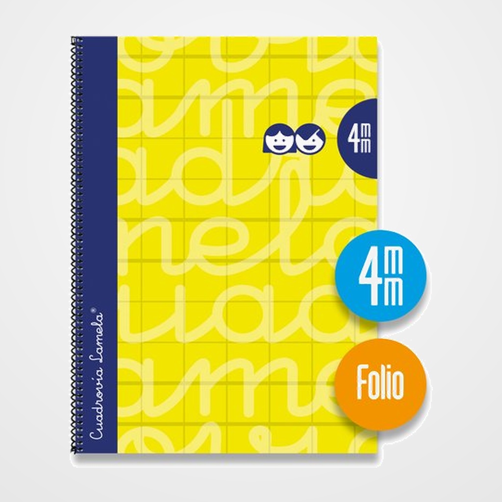 LAMELA BLOC tapa FORRADA Fº 80h CUADROVIA 4 mm AMARILLO