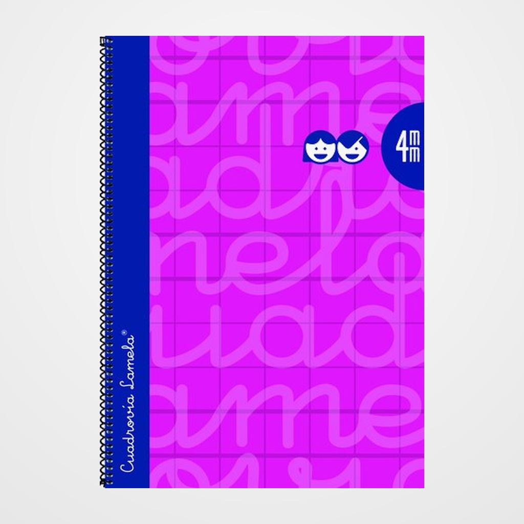 LAMELA BLOC tapa FORRADA Fº 80h CUADROVIA 4 mm FUCSIA