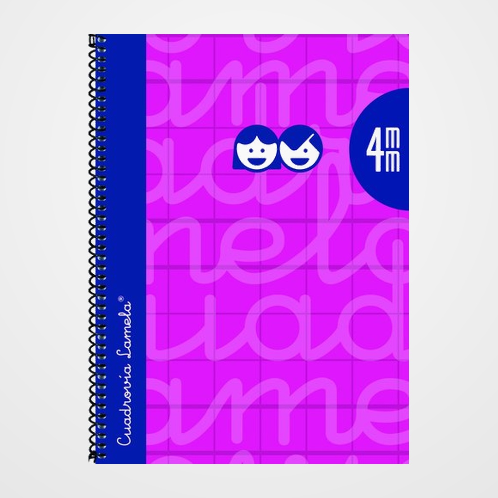 LAMELA BLOC tapa FORRADA 4º 80h CUADROVIA 4 mm FUCSIA