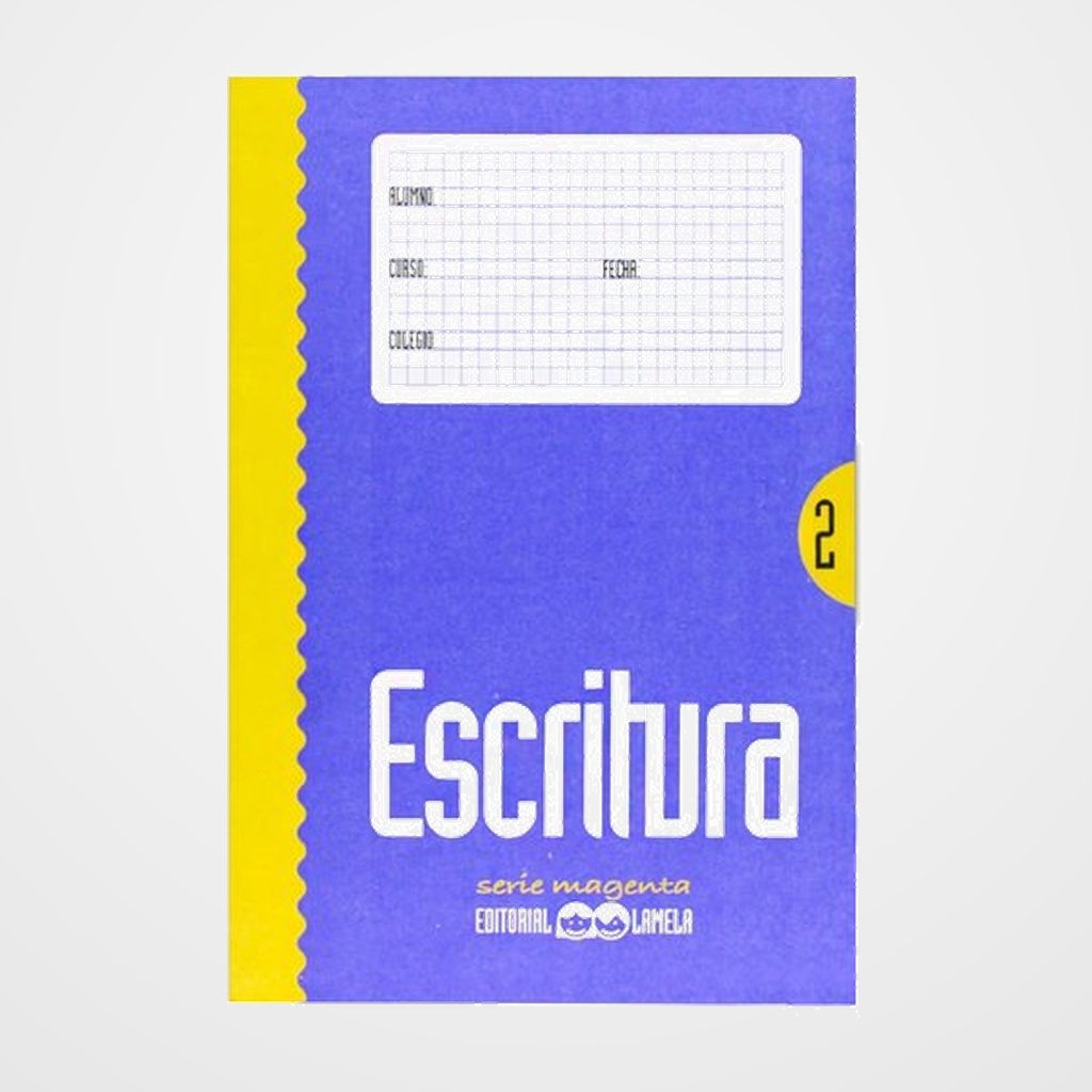 CUADERNO LAMELA ESCRITURA Magenta Nº 2