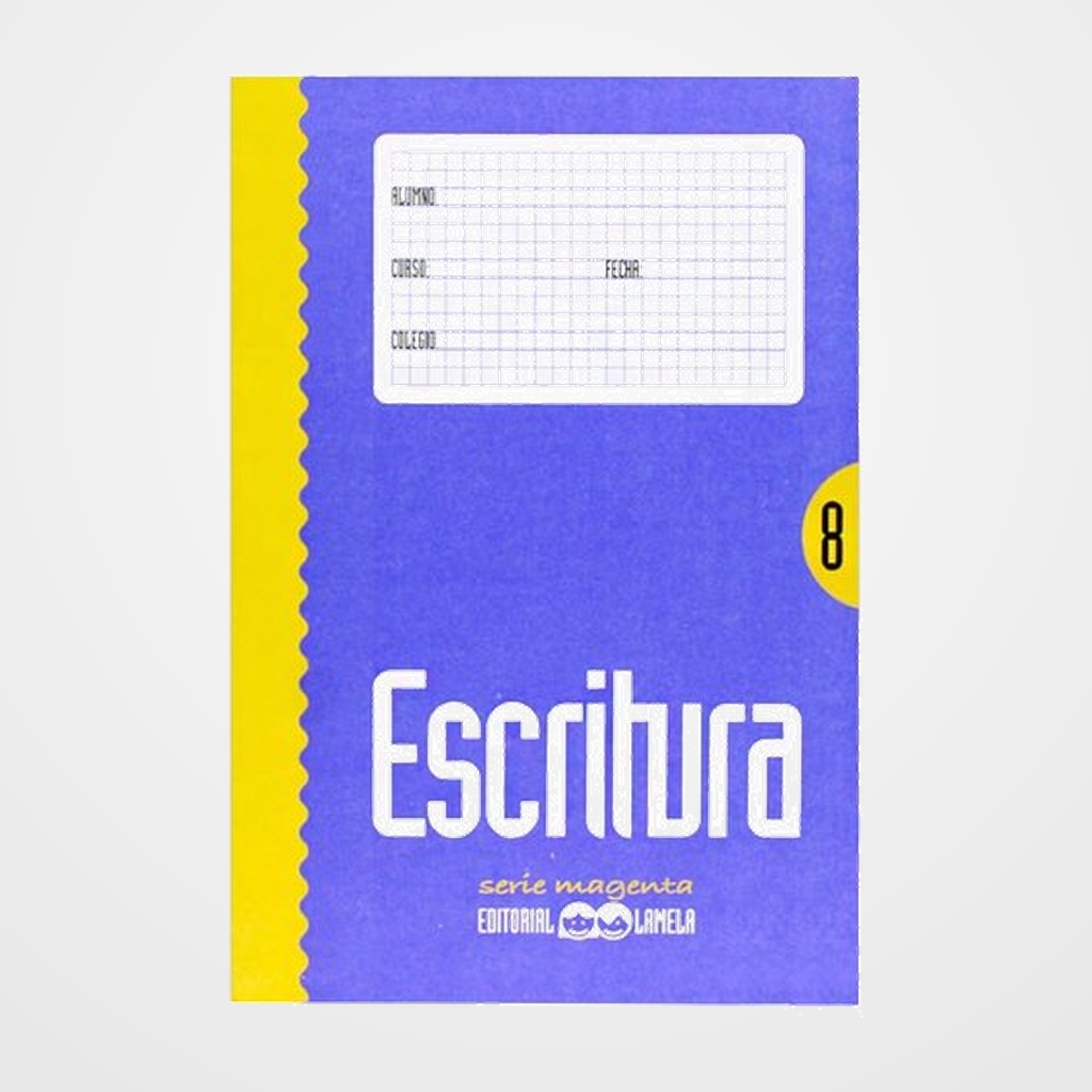 CUADERNO LAMELA ESCRITURA Magenta Nº 8