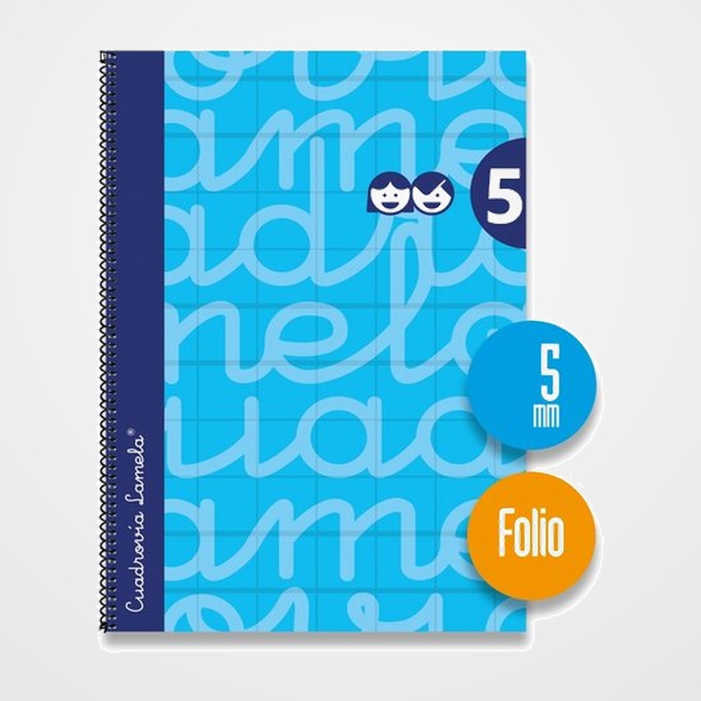 LAMELA BLOC tapa FORRADA Fº 80h CUADROVIA 5 mm AZUL