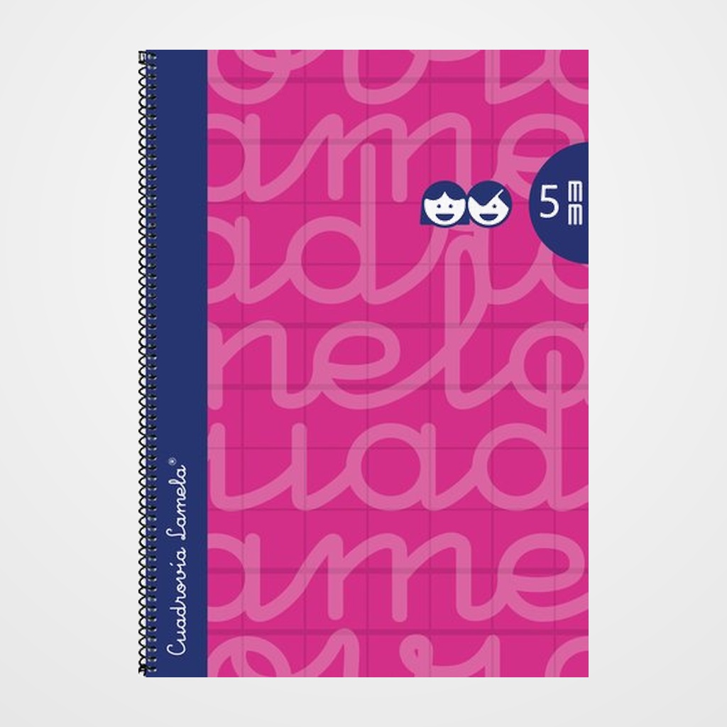 LAMELA BLOC tapa FORRADA Fº 80h CUADROVIA 5 mm FUCSIA