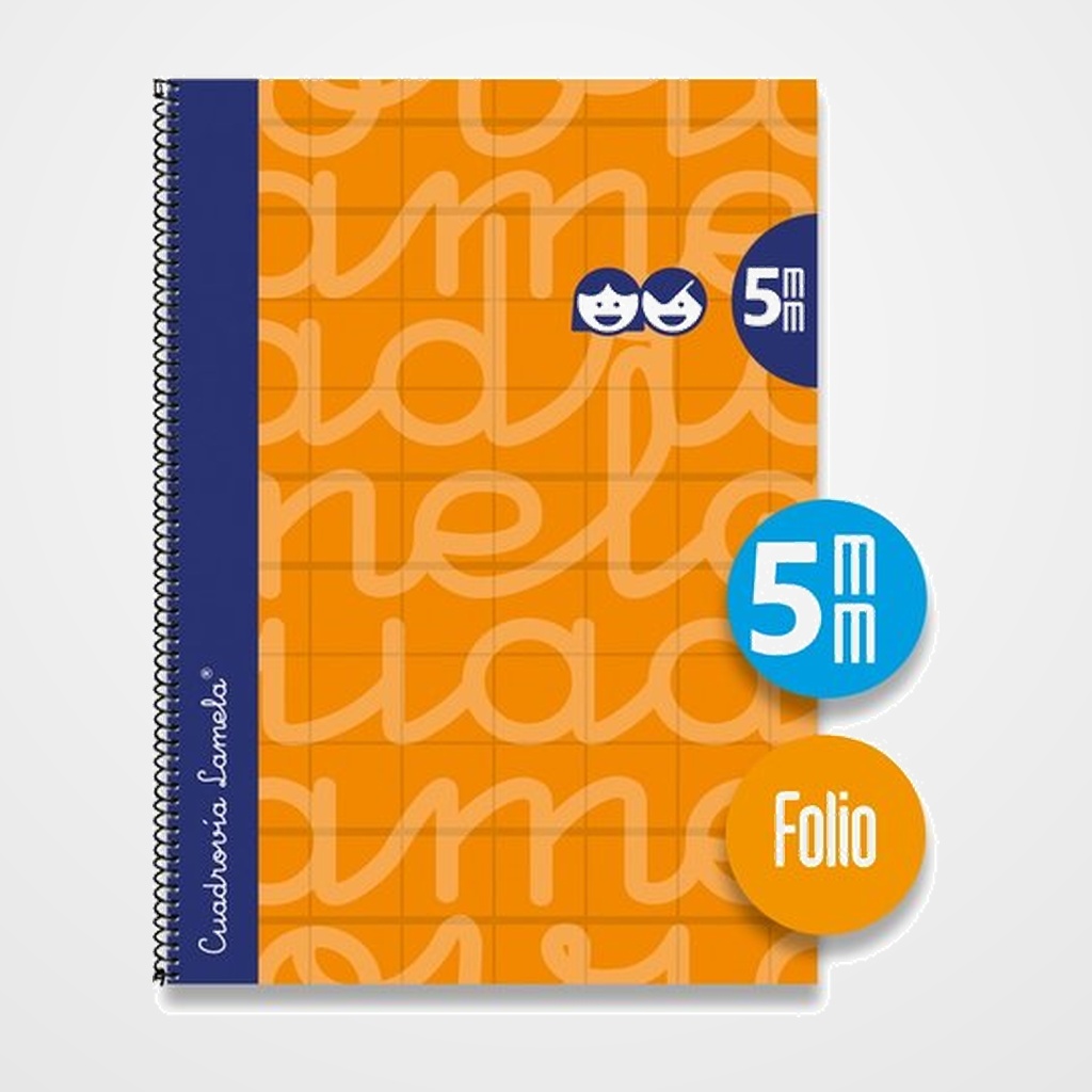 LAMELA BLOC tapa FORRADA Fº 80h CUADROVIA 5 mm NARANJA