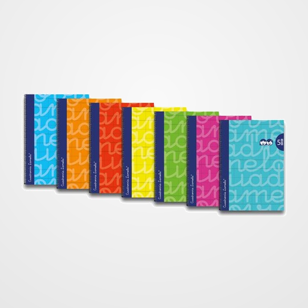 LAMELA BLOC tapa FORRADA Fº 80h CUADROVIA 5 mm SURTIDO (6 col.)