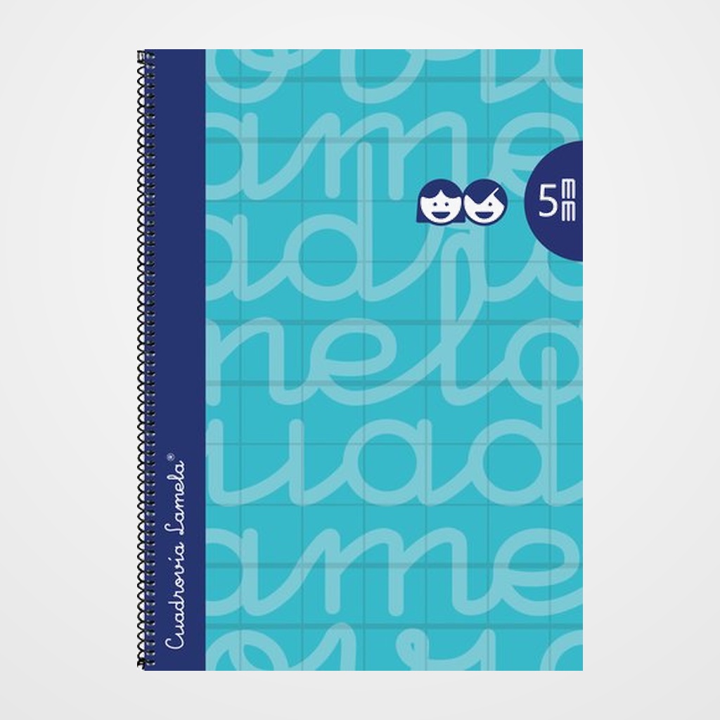 LAMELA BLOC tapa FORRADA Fº 80h CUADROVIA 5 mm TURQUESA