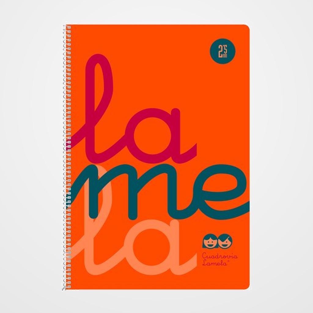 LAMELA BLOC tapa POLIPROPILENO Fº 80h CUADROVIA 2,5 mm NARANJA