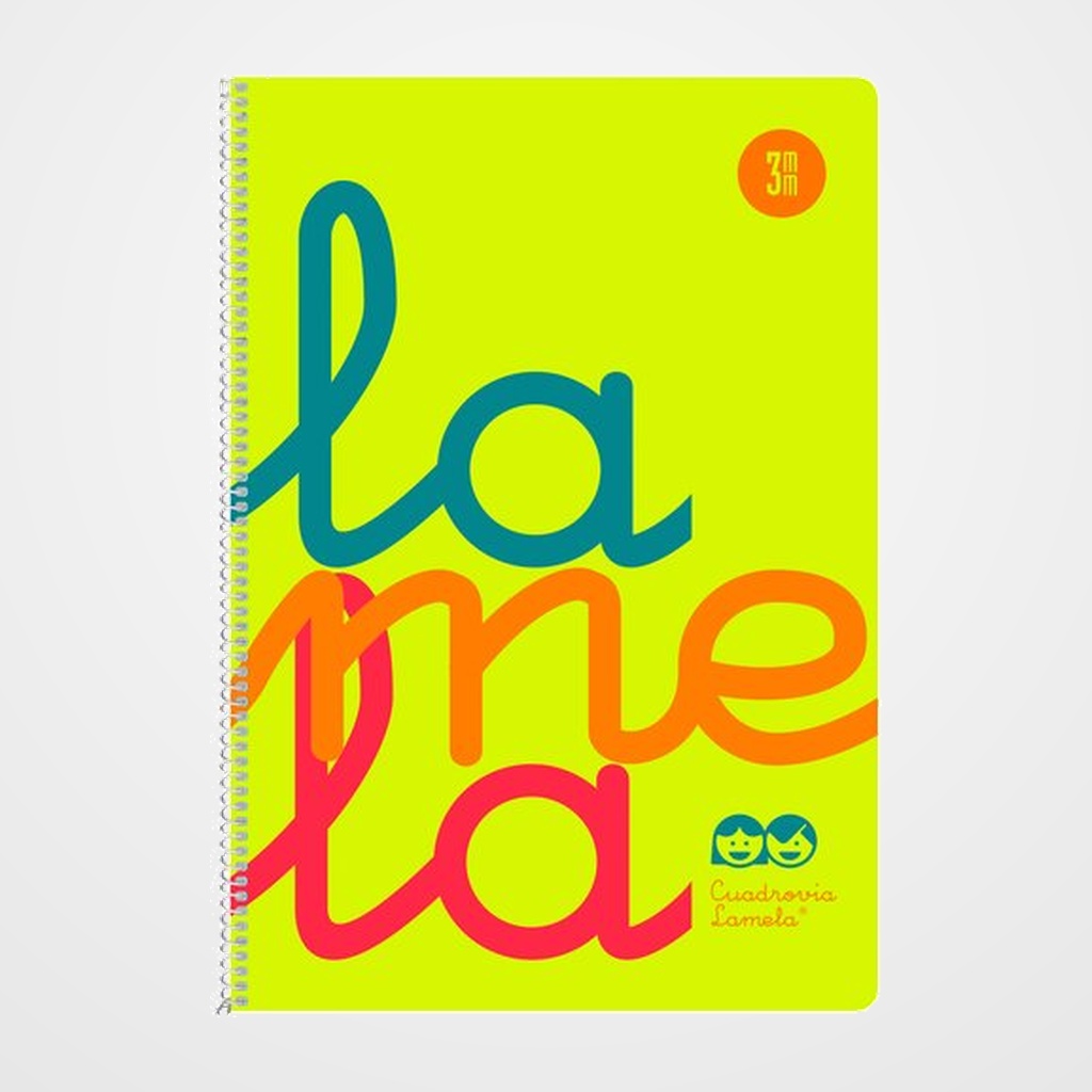 LAMELA BLOC tapa POLIPROPILENO Fº 80h CUADROVIA 3 mm AMARILLO