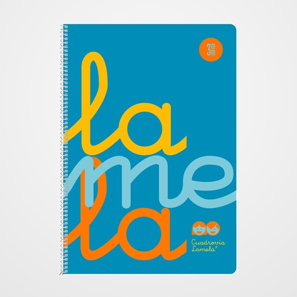 LAMELA BLOC tapa POLIPROPILENO Fº 80h CUADROVIA 3 mm AZUL