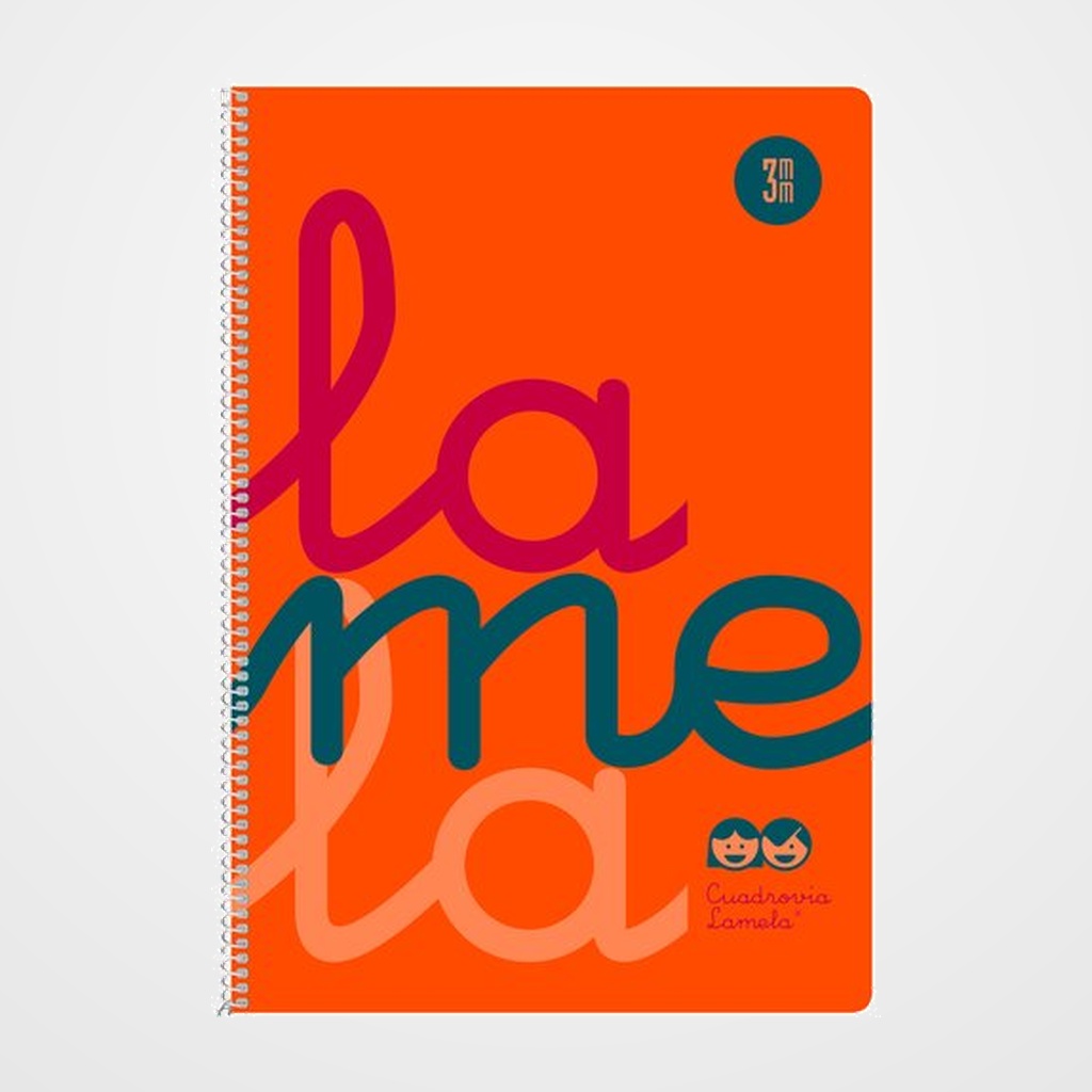 LAMELA BLOC tapa POLIPROPILENO Fº 80h CUADROVIA 3 mm NARANJA