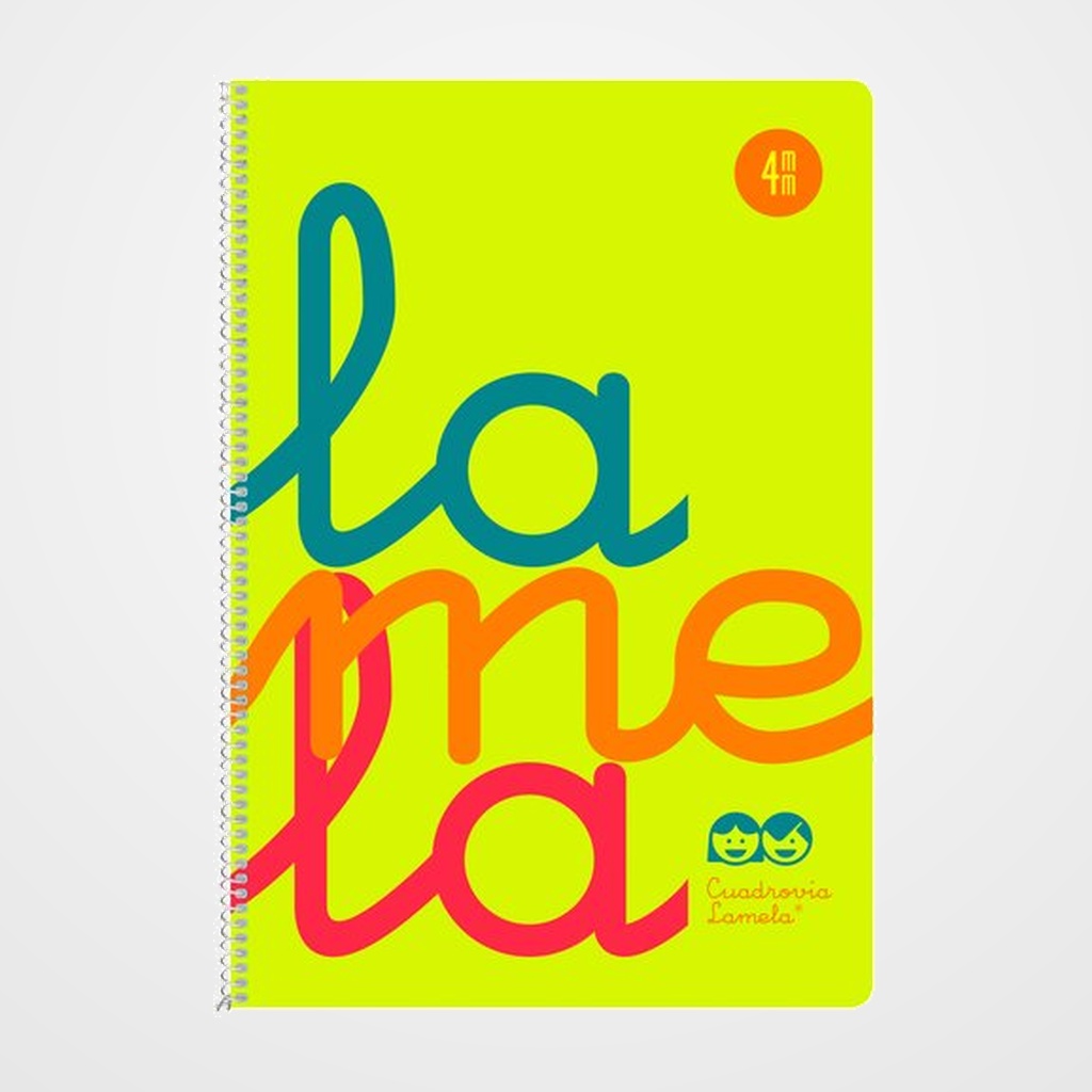 LAMELA BLOC tapa POLIPROPILENO Fº 80h CUADROVIA 4 mm AMARILLO