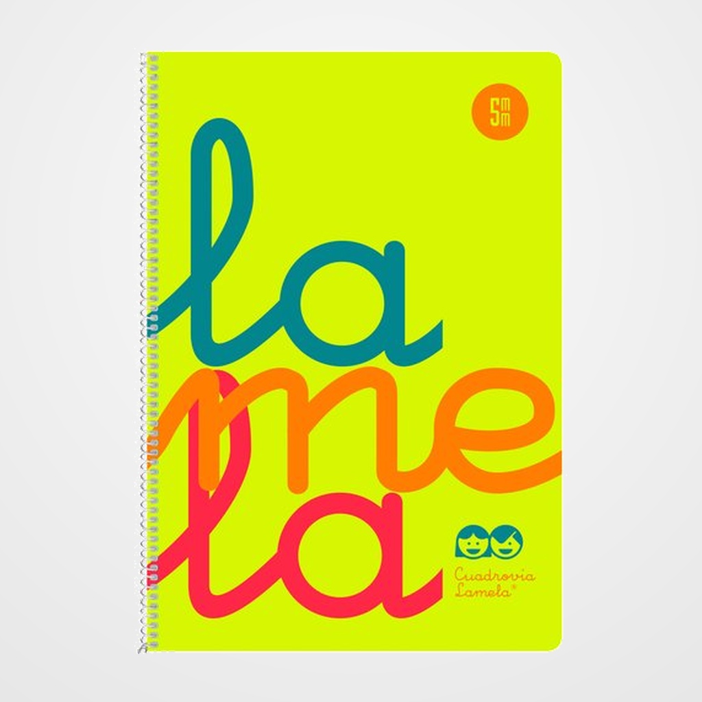 LAMELA BLOC tapa POLIPROPILENO Fº 80h CUADROVIA 5 mm AMARILLO