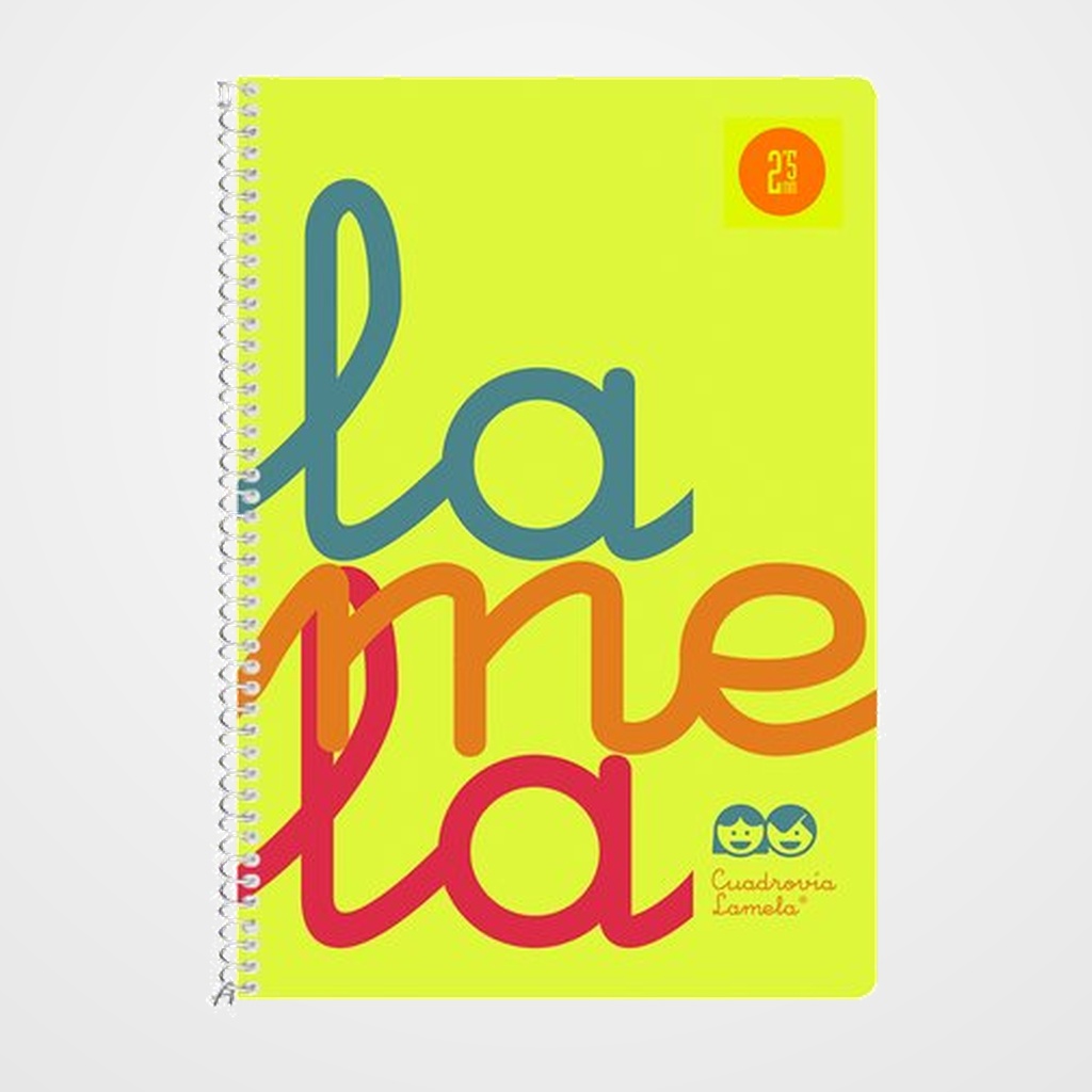 LAMELA BLOC tapa POLIPROPILENO 4º 80h CUADROVIA 2,5 mm AMARILLO