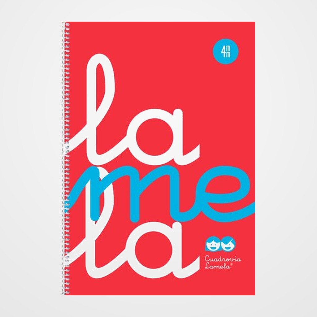 LAMELA BLOC tapa POLIPROPILENO 4º 80h CUADROVIA 4 mm ROJO