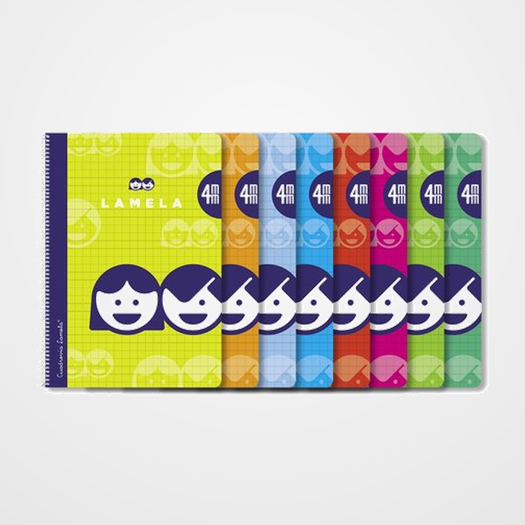 LAMELA BLOC tapa BLANDA Fº 80h CUADROVIA 4 mm (8 col.surt.)