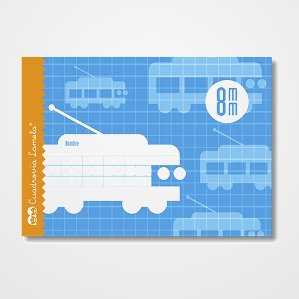 LAMELA LIBRETA GRAPADA 16h 4º APAISADO CUADROVIA 8 mm