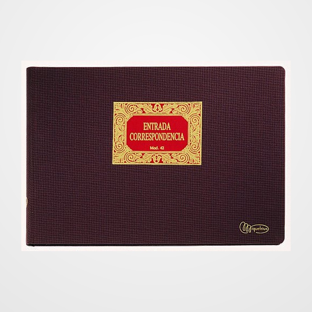 LIBRO CONTABILIDAD Fº Nº 42 ENTRADA CORRESPONDENCIA