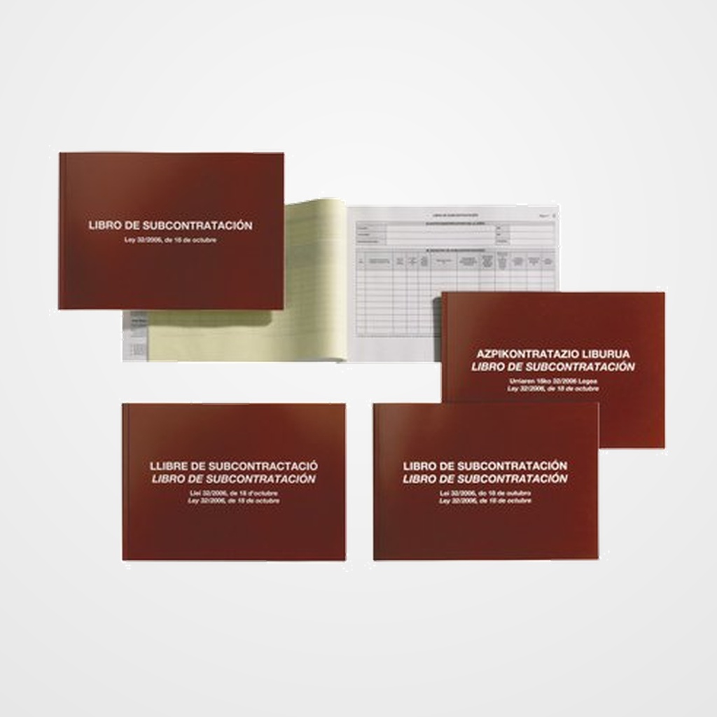 LIBRO SUBCONTRATACION (NUEVO) BILINGÜE EUSKERA/CASTELLANO