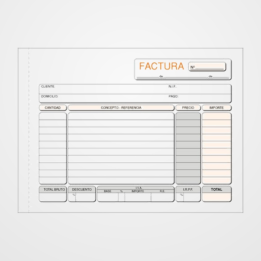 TALONARIO FACTURAS 4º APDO TRIPLI LOAN