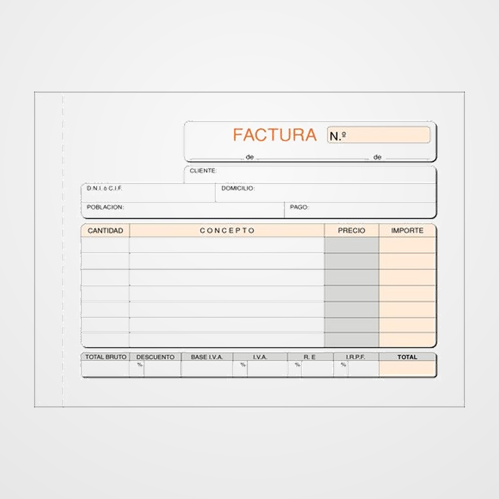TALONARIO FACTURAS 8º APDO DUPLI LOAN