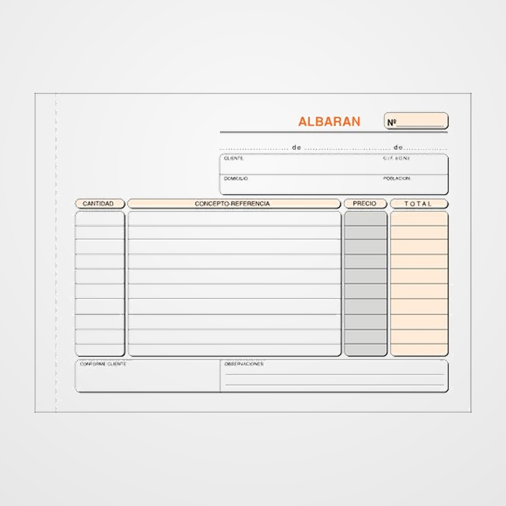 TALONARIO ALBARANES 4º APDO DUPLICADO LOAN