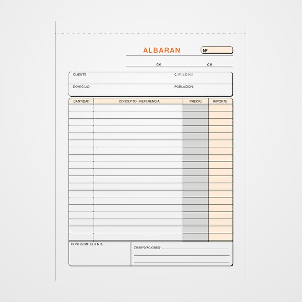 TALONARIO ALBARANES 4º NATU TRIPLI LOAN