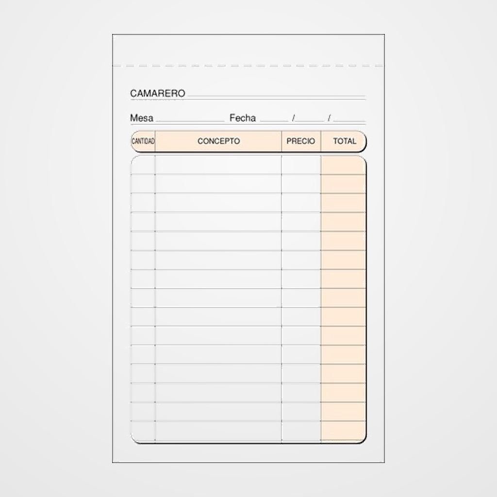 TALONARIO CAMAREROS BOLSILLO DUPLI LOAN