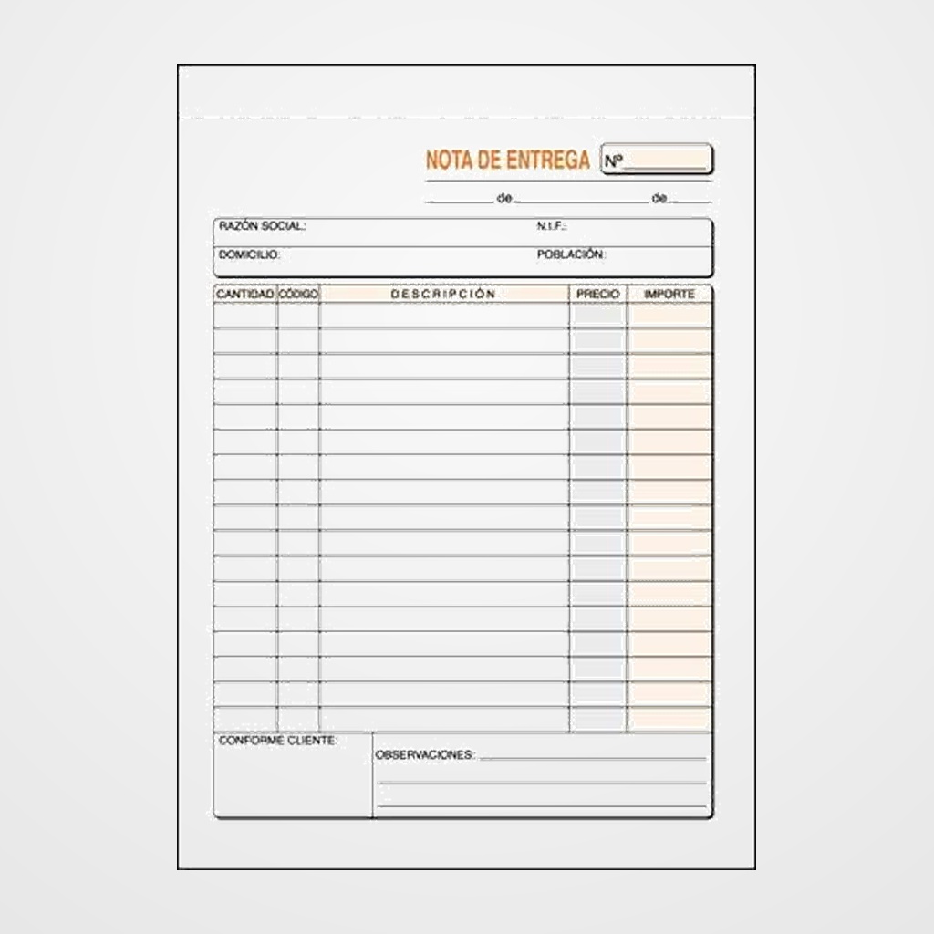 TALONARIO ENTREGAS 8º NATU DUPLI LOAN